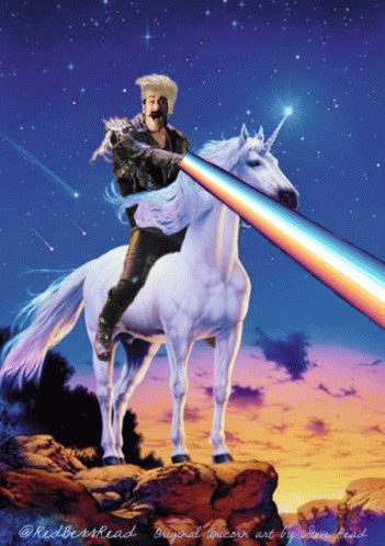 Unicorn with lasers